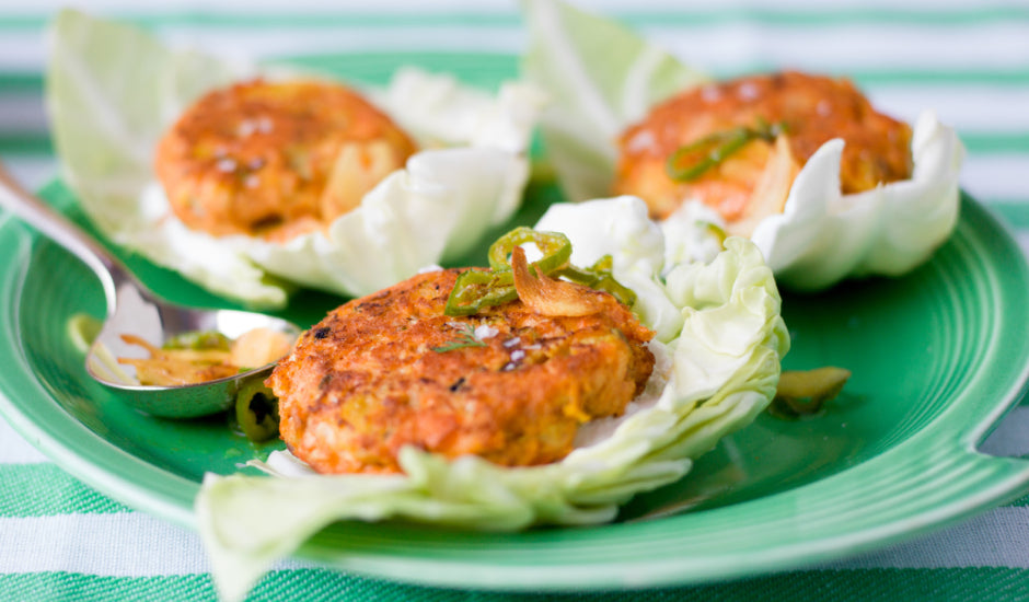 Smoked Salmon Cakes with Turmeric and Garlic