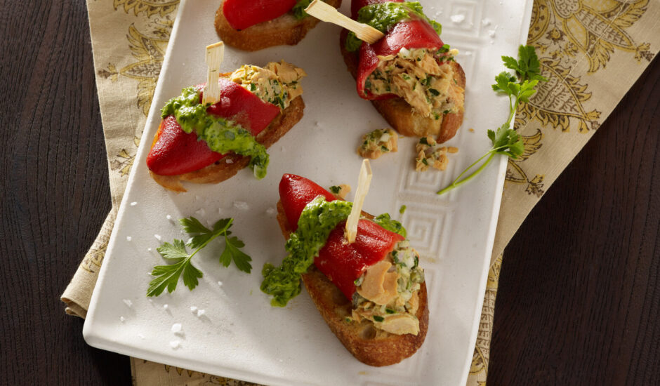 Smoked Salmon Stuffed Piquillo Peppers