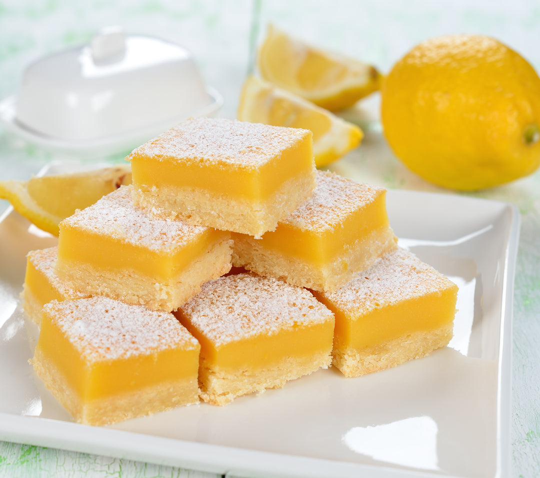 Lemon Bars with Lemon Curd and Shortbread Crust
