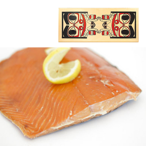 16 oz Sockeye Smoked Salmon in Totem Design Wood Box