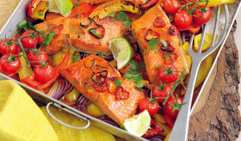 Firecracker Smoked Salmon and Vegetables