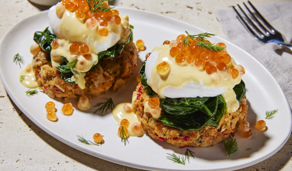 Smoked Salmon and Pollock Fishcake Benedict