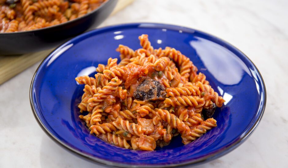 Rotini with Passata Sauce and Smoked Salmon
