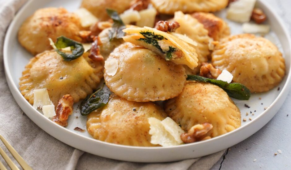 Smoked Salmon Spinach Ravioli with Ricotta