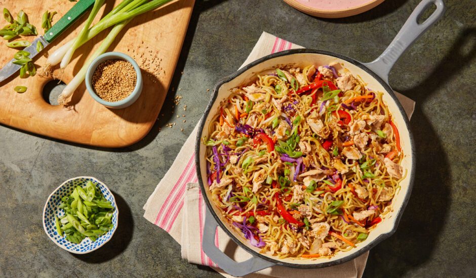 Smoked Salmon Yakisoba