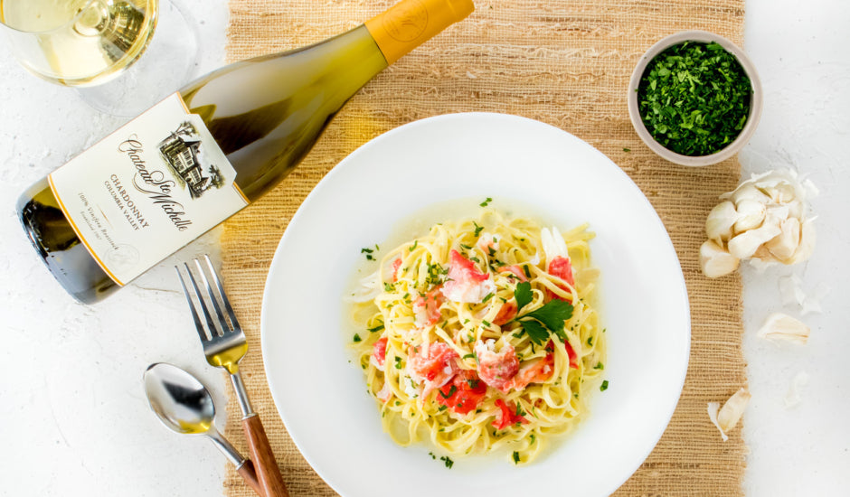 Linguine with Crab and Smoked Salmon