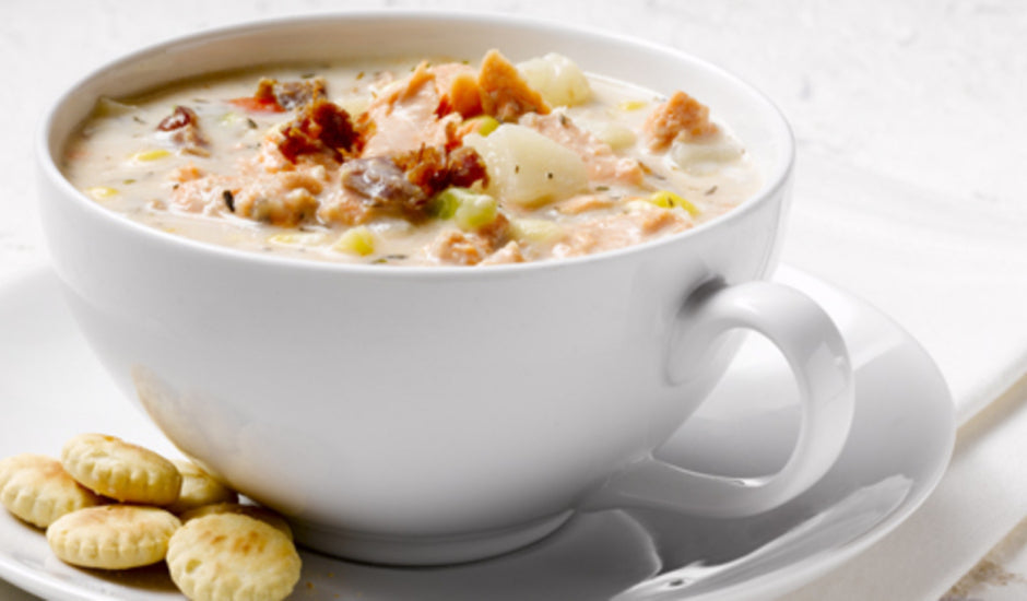 Quick Smoked Salmon Chowder