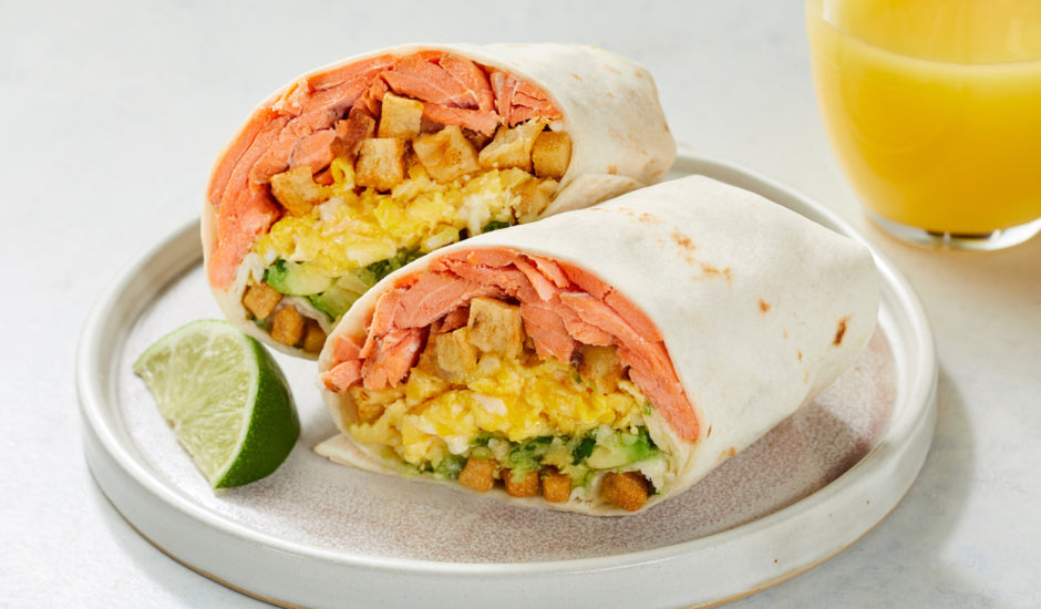 Smoked Salmon Breakfast Burrito