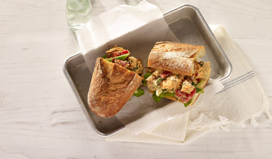 Smoked Salmon Salad Sandwiches with Tomato-Basil Mayo