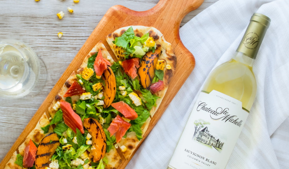 Smoked Salmon Flatbread with Chopped Salad
