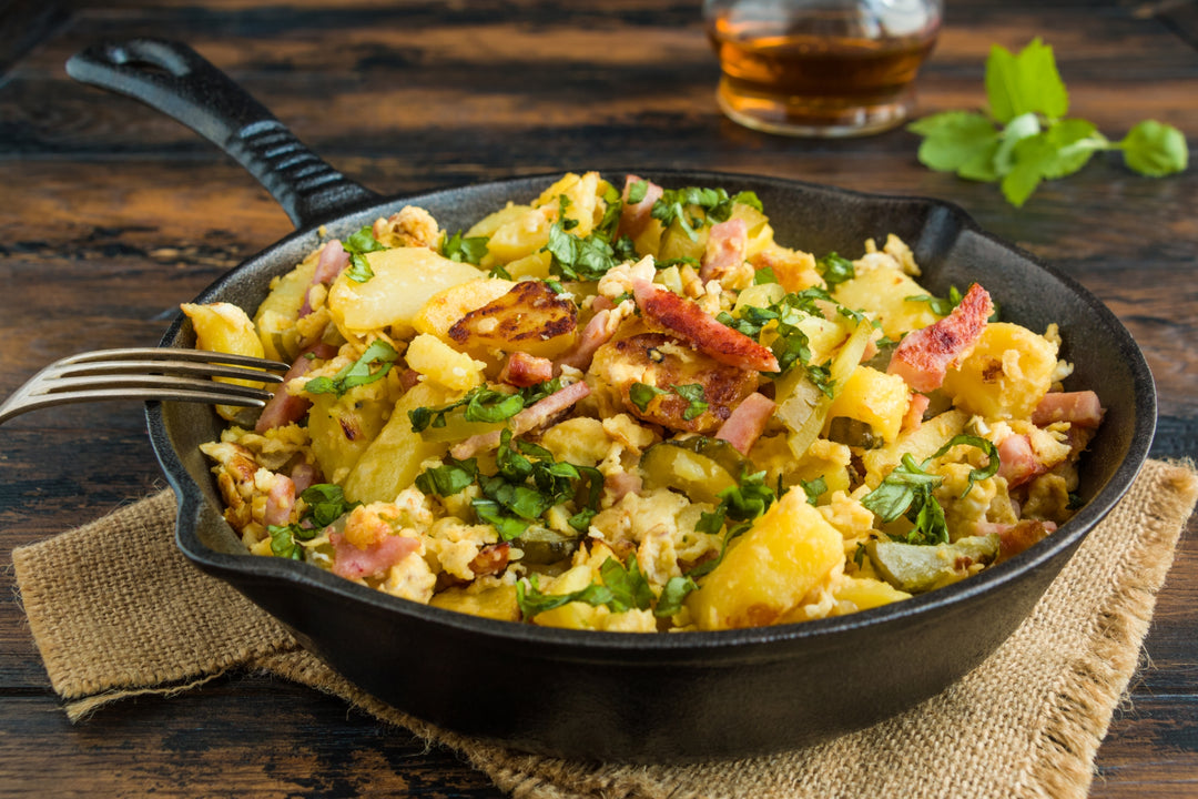 Smoked Salmon and Potato Breakfast Scramble