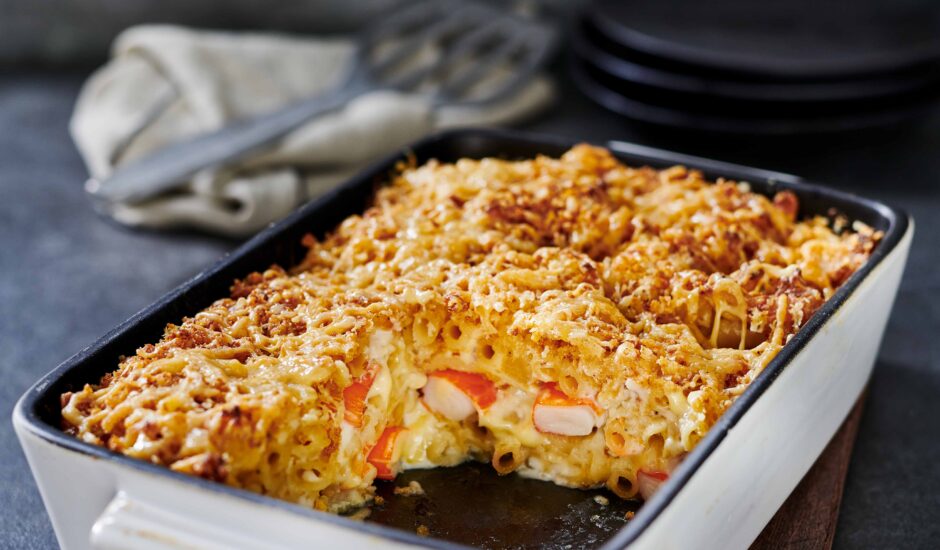Smoked Salmon and Surimi Mac & Cheese
