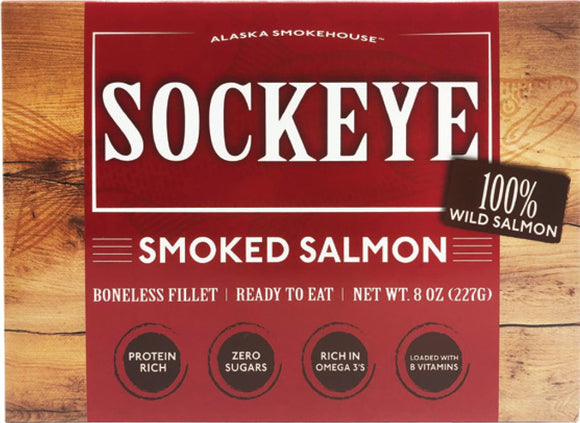8oz Smoked Sockeye Salmon