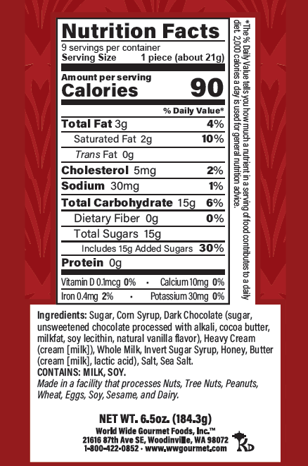 6.5 oz Dark Chocolate Sea Salt Caramels 9pc Box