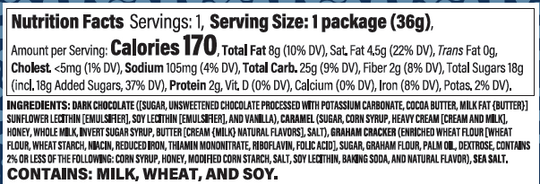 1.3 oz Sea Salt Caramel Chocolate Graham