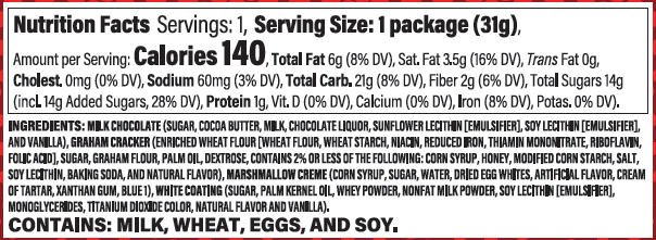 1.1 oz Toasted S'mores Chocolate Graham