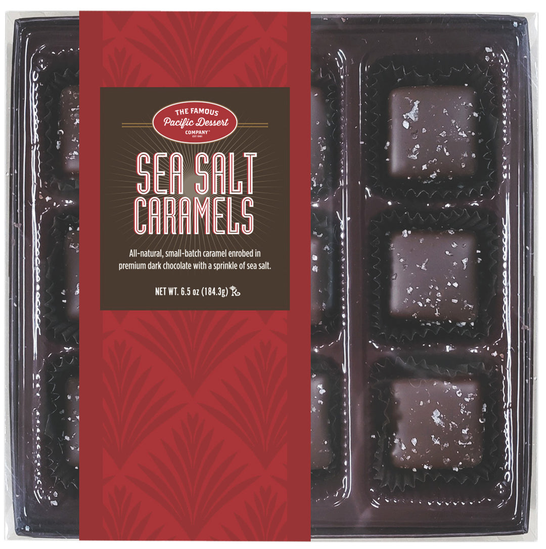 6.5 oz Dark Chocolate Sea Salt Caramels 9pc Box
