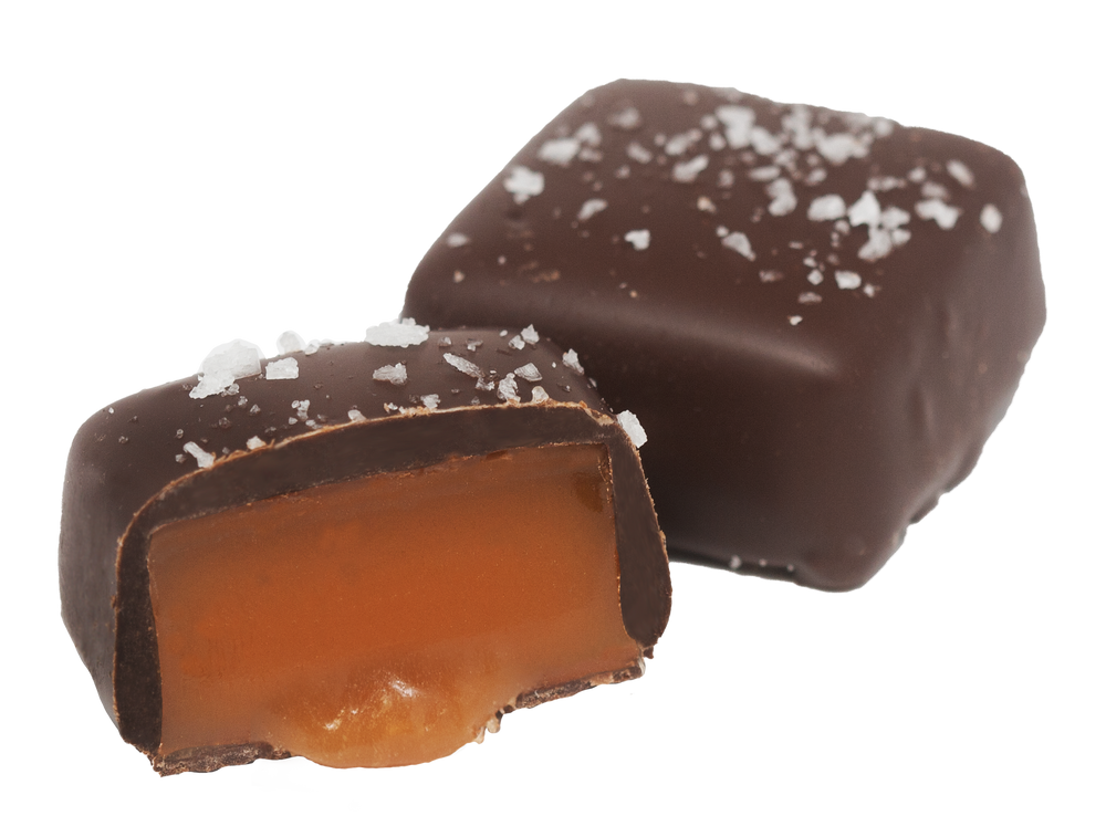 6.5 oz Dark Chocolate Sea Salt Caramels 9pc Box