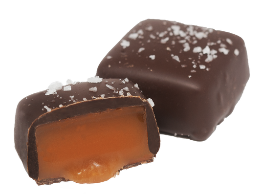 6.5 oz Dark Chocolate Sea Salt Caramels 9pc Box