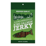 3 oz Pepper Garlic Smoked Salmon Jerky