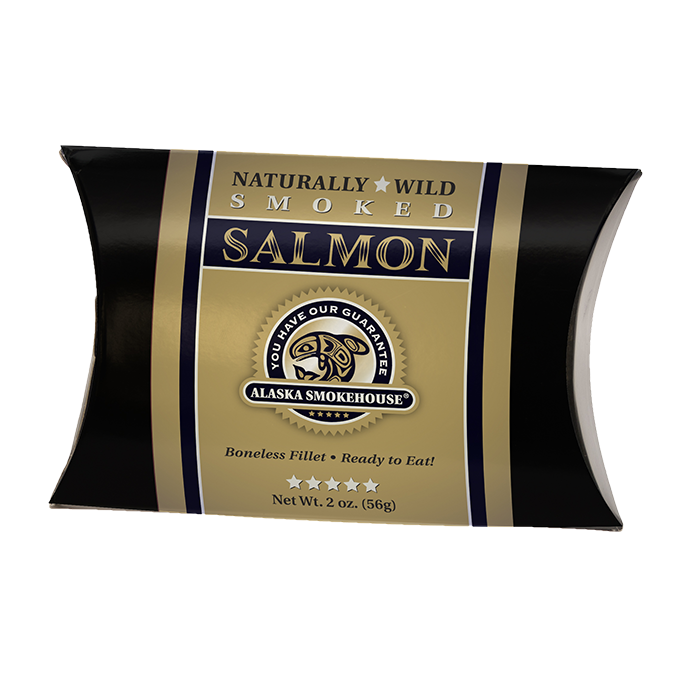 2 oz Wild Smoked Salmon in Gold Pillow