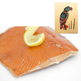 8 oz Sockeye Smoked Salmon in Eagle Totem Design Wood Box