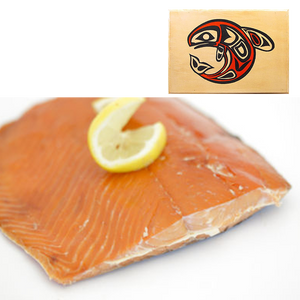 4 oz Sockeye Smoked Salmon in Traditional Whale Wood Box