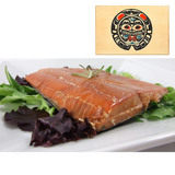 8 oz Natural Smoked Salmon in Traditional Bear Design Wood Box